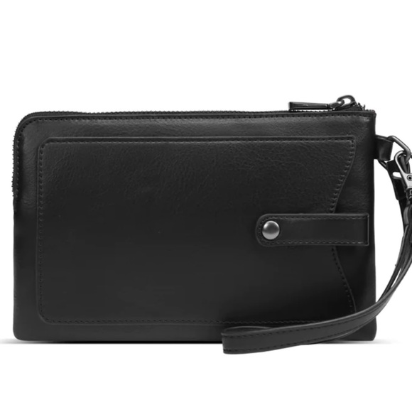 Pixie Mood Vanessa Wristlet, NWOT,Black, Vegan Recycled Leather - Picture 6 of 10